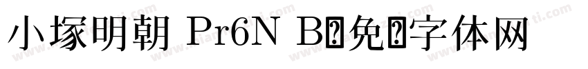 小塚明朝 Pr6N B字体转换